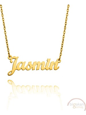 Bigakan 925 Ayar Gümüş Altın Kaplama Lasmin Isimli Kolye