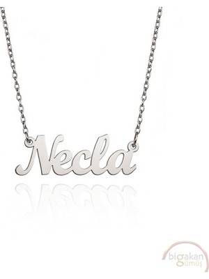Bigakan 925 Ayar Gümüş Necla Isimli Kolye