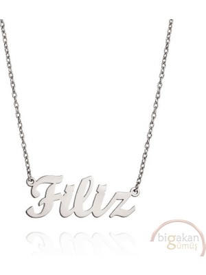 Bigakan 925 Ayar Gümüş Filiz Isimli Kolye
