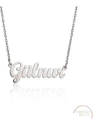 Bigakan 925 Ayar Gümüş Gülnur Isimli Kolye