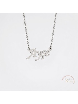 Bigakan 925 Ayar Gümüş Ayşe Isimli Kolye