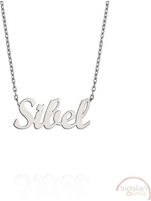 Bigakan 925 Ayar Gümüş Sibel Isimli Kolye