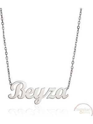 Bigakan 925 Ayar Gümüş Beyza Isimli Kolye