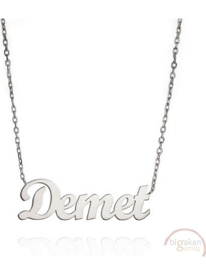 Bigakan 925 Ayar Gümüş Demet Isimli Kolye