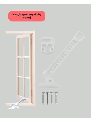 TeknoKapsül Cam Pencere Açılma Kontrol Kilidi Kolay Montaj 3’lü