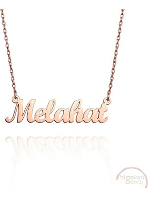 Bigakan 925 Ayar Gümüş Melahat Isimli Kolye Rose Kaplama