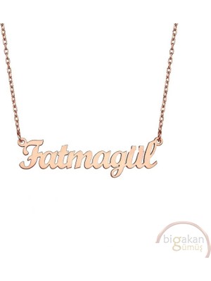 Bigakan 925 Ayar Gümüş Fatmagül Isimli Kolye Rose Kaplama