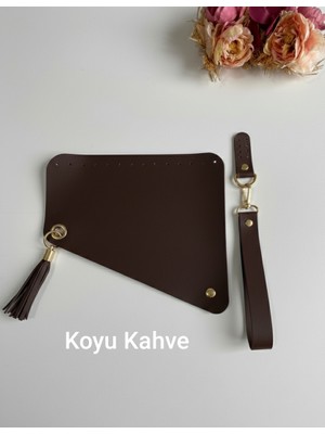 ZG Hobi Aksesuar Örgü Çantalar Için Suni Deriden Yan Kapak ve Elcik Seti