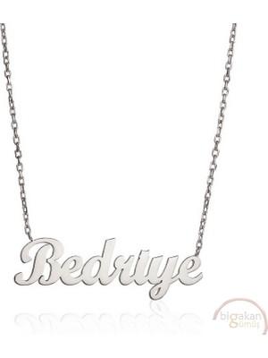 Bigakan 925 Ayar Gümüş Bedriye Isimli Kolye