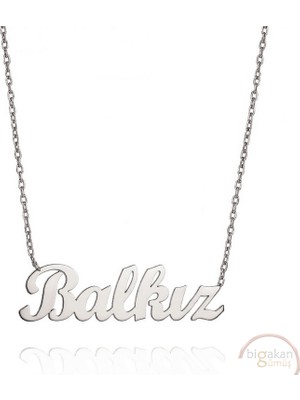 Bigakan 925 Ayar Gümüş Balkız Isimli Kolye