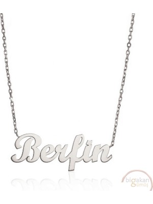 Bigakan 925 Ayar Gümüş Berfin Isimli Kolye