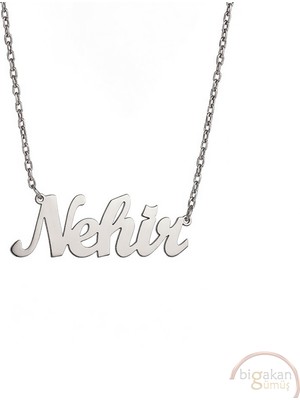 Bigakan 925 Ayar Gümüş Nehir Isimli Kolye