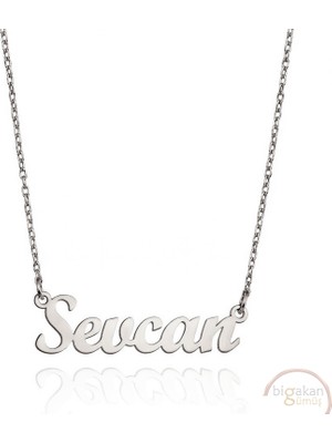 Bigakan 925 Ayar Gümüş Sevcan Isimli Kolye