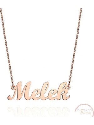 Bigakan 925 Ayar Gümüş Melek Isimli Kolye Rose Kaplama