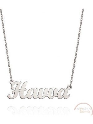 Bigakan 925 Ayar Gümüş Havva Isimli Kolye