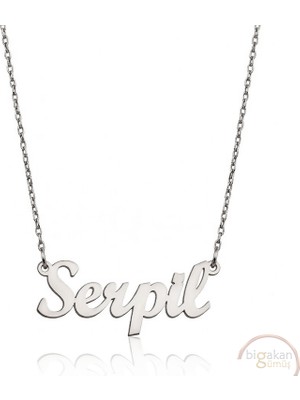 Bigakan 925 Ayar Gümüş Serpil Isimli Kolye