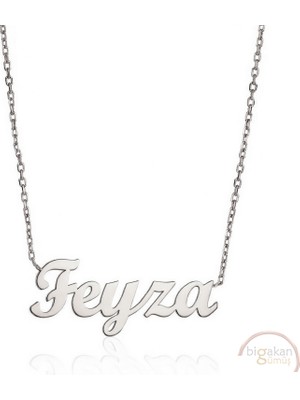 Bigakan 925 Ayar Gümüş Feyza Isimli Kolye