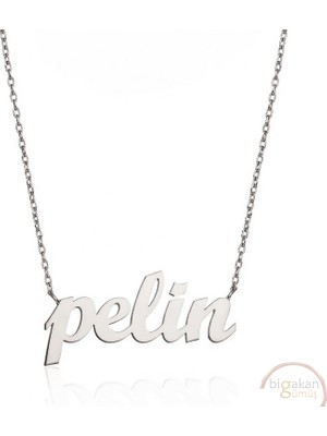 Bigakan 925 Ayar Gümüş Pelin Isimli Kolye