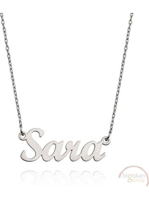Bigakan 925 Ayar Gümüş Sara Isimli Kolye