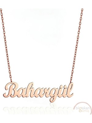 Bigakan 925 Ayar Gümüş Bahargül Isimli Kolye Rose Kaplama