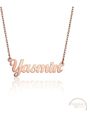 Bigakan 925 Ayar Gümüş Yasmin Isimli Kolye Rose Kaplama