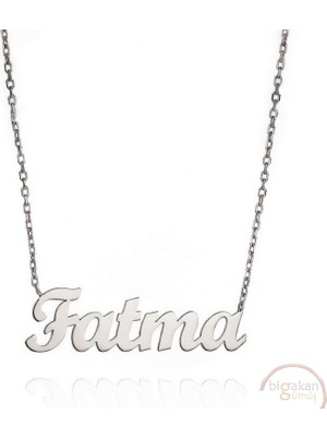 Bigakan 925 Ayar Gümüş Fatma Isimli Kolye