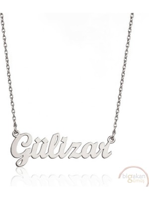 Bigakan 925 Ayar Gümüş Gülizar Isimli Kolye
