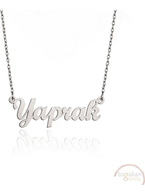 Bigakan 925 Ayar Gümüş Yaprak Isimli Kolye