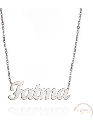 Bigakan 925 Ayar Gümüş Fatma Isimli Kolye