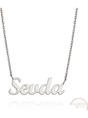 Bigakan 925 Ayar Gümüş Sevda Isimli Kolye