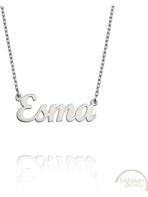 Bigakan 925 Ayar Gümüş Esma Isimli Kolye