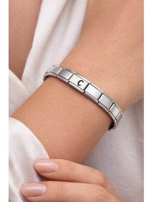 TeknoKapsül Kişiye Özel Ç Harfli Çelik Bileklik – Paslanmaz Çelik Italyan Model Harfli Bilezik