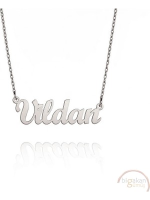 Bigakan 925 Ayar Gümüş Vildan Isimli Kolye