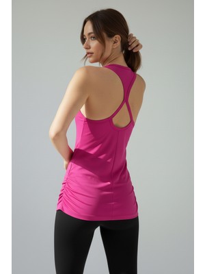 Scorp Aura Sırt Detaylı Kadın Spor Atlet Fuşya