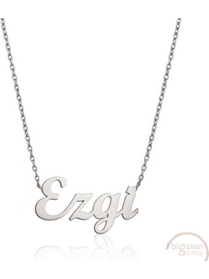 Bigakan 925 Ayar Gümüş Ezgi Isimli Kolye