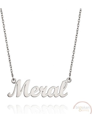 Bigakan 925 Ayar Gümüş Meral Isimli Kolye