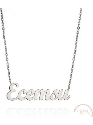 Bigakan 925 Ayar Gümüş Ecemsu Isimli Kolye