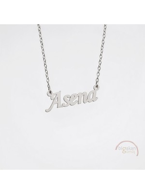 Bigakan 925 Ayar Gümüş Asena Isimli Kolye
