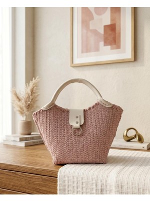 Ilke Çanta Dünyası Kelebek Cotton Makrome El Yapımı Kadın Çanta – Şık Tasarım, Dayanıklı Örgü, Günlük Kullanım