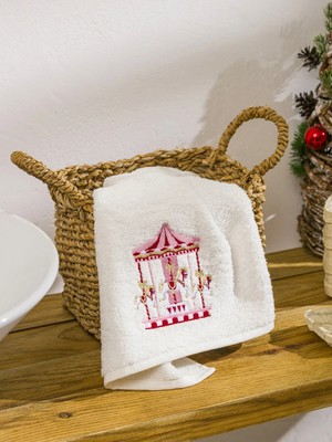 Lc Waikiki Yeni Sezon Nakışlı Pamuklu Yüz Havlusu 50X80 cm