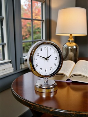 River World Masa Saati Metal Aura Silver Zarif 25 cm x 20 cm