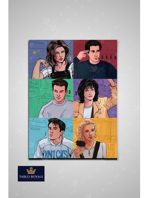Tablo Royale Friends Kanvas Tablo - Salon Tablo - Ofis Tablo