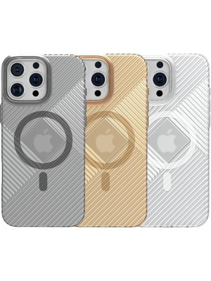 Toyigoo Ieg™  Iphone 16 Stella Pc Sert Magsafe Kılıf - Gold