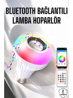 Ethab Ticaret Lamba LED Hoparlör Dayanıklı ve Uzun Ömürlü Bluetooth Hoparlör - GL002V-7MFGL1