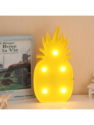 Makay Ananas Şeklinde Ledli Dekoratif Eğlenceli Çocuk Gece Lambası (5282)
