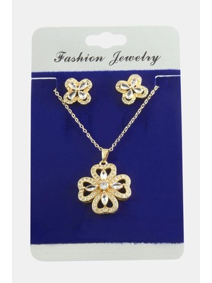 Toyigoo Ieg™ Çiçek Zirkon Taşlı Set Kolye