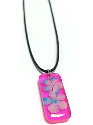 Toyigoo Ieg™ Kartopu Çiçeği Dikdörtgen Epoksi Kolye