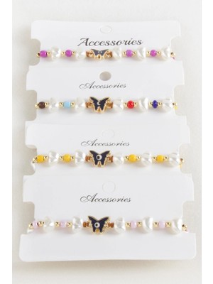 Toyigoo Ieg™ Kelebek Boncuk Inci Makrome Ip Bileklik