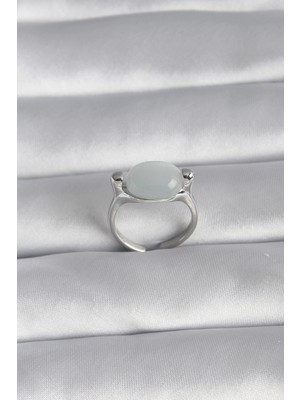 Toyigoo Ietaks™ Pirinç Gümüş Renk Sedefli Kadın Yüzük