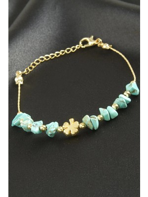 Toyigoo Ieg™ Turkuaz Kırık Doğaltaş Bileklik